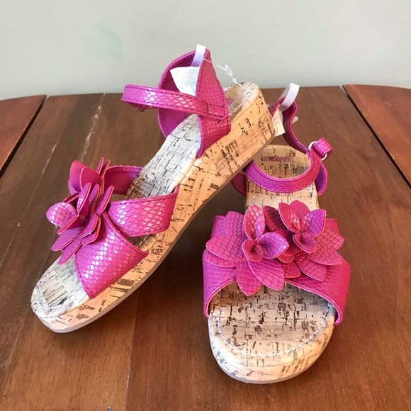 NWT Gymboree wedge flower sandals - Picture 3 of 6